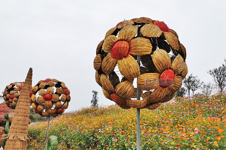 四川農民豐收節稻草藝術裝置製作簡介！(圖2)